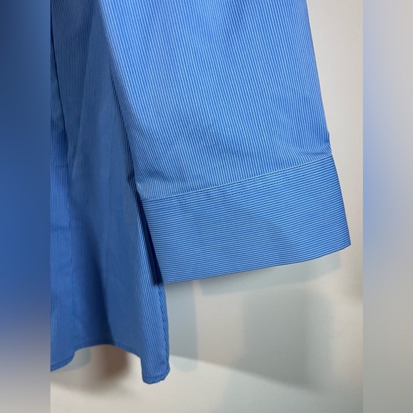 Women’s New York & Co Stretch Periwinkle Blue Button Front - Picture 4 of 11